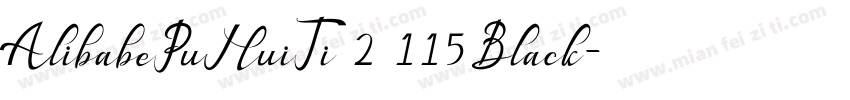 AlibabePuHuiTi 2 115 Black字体转换